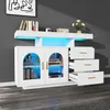MODFU Kommode Sideboard mit LED-Beleuchtung, Buffetschrank Produktbild-Vorschau 3