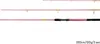 Three pink fishing rods are shown against a white background. The bottom rod has a black handle. Anteprima dell’immagine prodotto