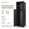 HAGO24 WC Modul Edelstahl Schwarz Einbauschrank Unterputz Produktbild-Vorschau 4