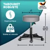 CASARIA® Lot de 2 tabourets de bureau gris pivotant 360° Voir les images du produit 5