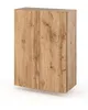 A wooden cabinet with two doors against a white background. Produktbild-Vorschau