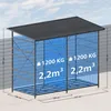 CLP Brennholzregal Macon mit Dach wetterfest Metall Produktbild-Vorschau 2