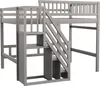Sweiko posteľ z masívu 140x200, schody s úložnou skriňou, Náhľad obrázku produktu 7