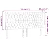 The Living Store Kopfteil mit Ohren Blau 183x23x118/128 cm Produktbild-Vorschau 9