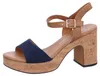MARCO TOZZI Damen Sandalette hoher Schuh Riemchen Korkoptik Produktbild-Vorschau 1