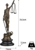Bronzová figúrka Lady Justice s váhami a mečom - Justitia Náhľad obrázku produktu 3