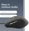 A marketing image showing a computer mouse with descriptive text. Produktbild-Vorschau