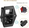 Kaltgeräte Einbau-Buchse C14, 250V10A mit Rotem Schalter Produktbild-Vorschau 4