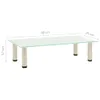 vidaXL Table TV 60x35x17 cm Verre trempé satiné Voir les images du produit 4