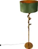 Vintage Stehlampe Antik Gold mit Grünem Schirm Linden Produktbild-Vorschau 5
