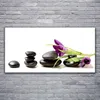 Glasbilder 120x60 Wandbild Druck auf Glas Blumen Steine Produktbild-Vorschau 2