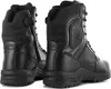 A pair of black leather work boots shown from a rear-diagonal angle against a white background. Produktbild-Vorschau