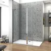 60x200cm Walk in Duschwand+40x200cm Flipper Panel + 45cm Produktbild-Vorschau 2