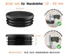 Lamellenstopfen rund 102 mm Schwarz 10 Stück Rohrendstopfen Produktbild-Vorschau 2