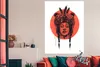 MuchoWow® Poster Indianer - Bär - Federn - Rot 120x160 cm - Produktbild-Vorschau 2
