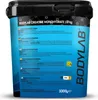 The back of a black and blue plastic tub of BODYLAB Creatine Monohydrate powder. Produktbild-Vorschau