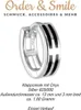 Herren Ohrring: 925 Silber Creole mit Onyx Produktbild-Vorschau 3