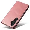 A pink flip cover phone case is shown against a white background. Produktbild-Vorschau