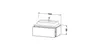 Konsolenunterschrank L-CUBE 400x1020x547mm nussbaum Produktbild-Vorschau 2