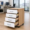Rollcontainer vier Auszüge Schubcontainer Eiche Produktbild-Vorschau 5