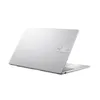 A silver Asus Vivobook laptop is shown from a rear, slightly angled perspective on a white background. Produktbild-Vorschau