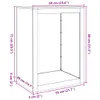 Brennholzregal Anthrazit 60x40x80 cm Stahl Produktbild-Vorschau 9