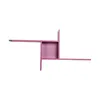 A modern, abstract pink shelf unit against a white background. Produktbild-Vorschau