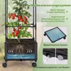 COSTWAY Treillis réglable en hauteur sur roulettes, Voir les images du produit 5