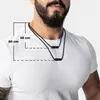 SERASAR | Pánsky Kožený Náhrdelník [Solid] z Stainless Náhľad obrázku produktu 4