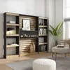 A modern living room with a built-in entertainment unit featuring a fireplace and shelving. Anteprima dell’immagine prodotto
