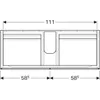 Geberit Xeno 2 Waschtischunterschrank, 1174x530x462mm, 4 Produktbild-Vorschau 4