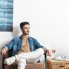 Relaxdays – stolik pomocniczy z drewna orzechowego, Podgląd zdjęcia produktu 3