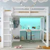 Flieks Etagenbett 140x200cm mit Kleiderschrank und Stange, Produktbild-Vorschau 2