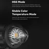 A close-up of a studio light with text describing its features. Produktbild-Vorschau