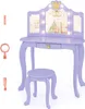COSTWAY Coiffeuse pour enfants avec tabouret, Coiffeuse Voir les images du produit 1