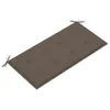 vidaXL Gartenbank mit Taupe Auflage 112 cm Massivholz Teak Produktbild-Vorschau 6