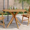 vidaXL Gartentisch Rund Ø110x75 cm Massivholz Akazie Produktbild-Vorschau 2