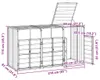 vidaXL Mülltonnenbox für 3 Tonnen Grau 216x81x115 cm Stahl Produktbild-Vorschau 8