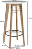 WOHNLING Stehtisch 60x110x60 cm Weiß Rund Bartisch für 4 Produktbild-Vorschau 7
