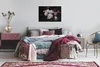 Blumen Leinwandbild Weiß Schwarz 90x60 DD120255 Wohnzimmer Produktbild-Vorschau 5