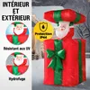 MONZANA® Nafukovací Otec Vánoc 152cm Vyskočí z krabice LED Náhled obrázku produktu 5