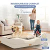 Lit orthopédique pour chien ELONEO, taille L - Crème Voir les images du produit 9