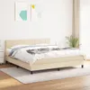 vidaXL Boxspringbett mit Matratze Creme 180x200 cm Stoff Produktbild-Vorschau 2