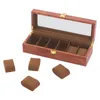 6 hodinek Dřevěné hodinky Watch Box Watch Case Vitrína Náhled obrázku produktu 2