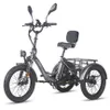 A studio shot of a gray electric tricycle with a basket on the back. Náhled obrázku produktu