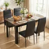 Mondeer Esstisch Esszimmertisch 120 x 80 x 75cm, Schwarz & Produktbild-Vorschau 2