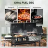 Outsunny Holzkohlgrill Gasgrill mit 2+1 Brenner, Produktbild-Vorschau 4