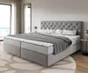DELIFE Boxspringbett Dream-Great Mikrofaser Grau 200x200 cm Produktbild-Vorschau 6