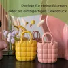 Blumenvase Handtasche aus Keramik, Dekovase in Gelb Produktbild-Vorschau 4
