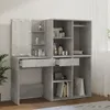 vidaXL LED toaletný stolík s 2 skrinkami Betónová sivá Náhľad obrázku produktu 4